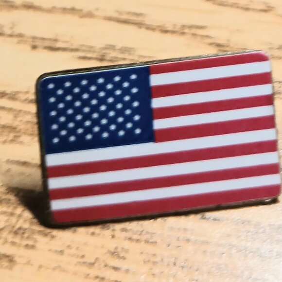 NWOT 2 American Flag Tac Pins Waving American Flag Pin - Picture 2 of 2
